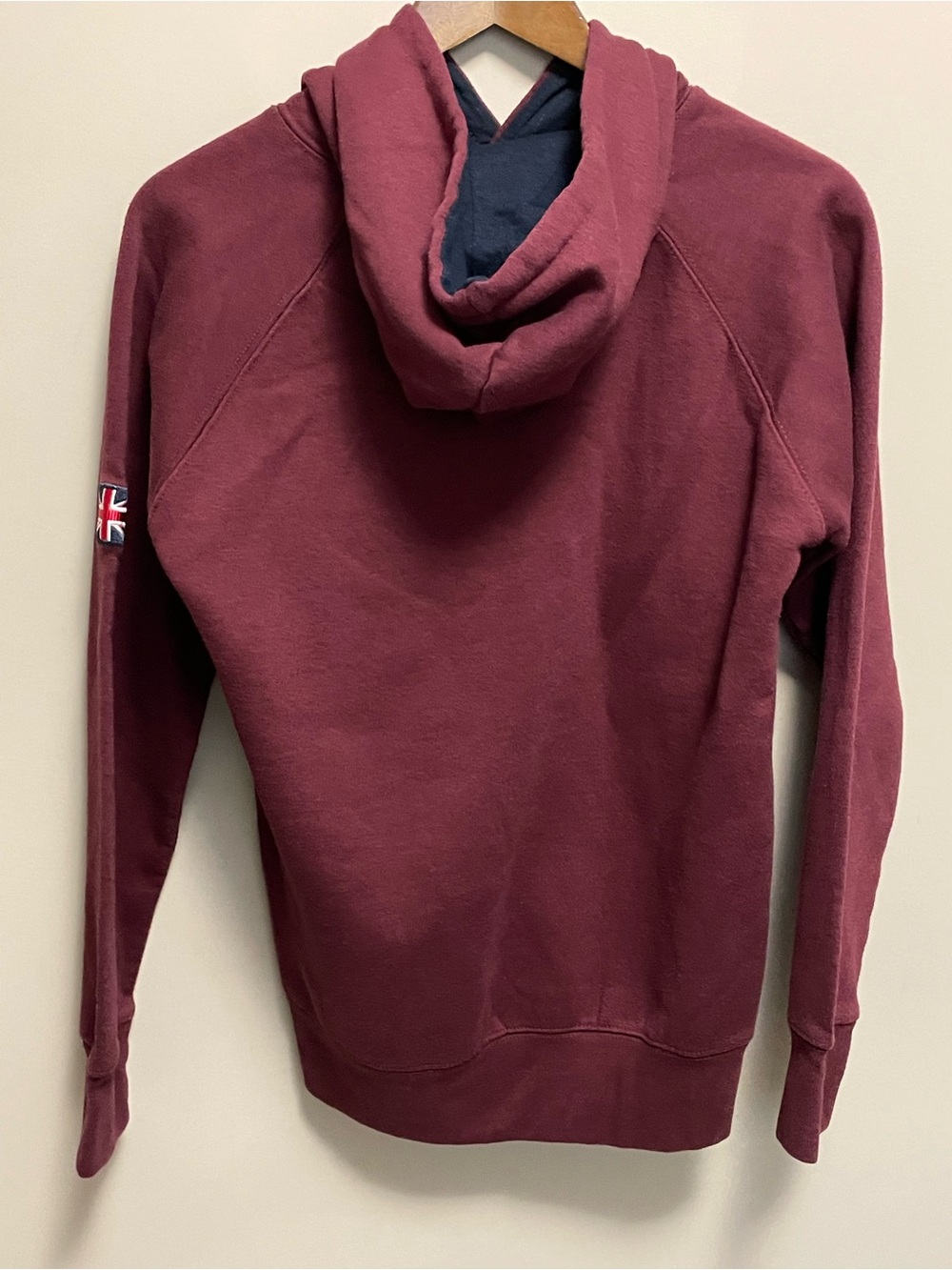 London England Maroon Hooded Sweatshirt Men’s Medium - Picture 8 of 10